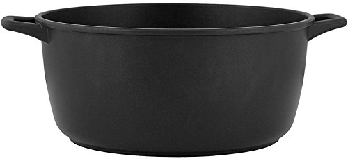 Home Grand Chef Casseruola Antiaderente con 2 Manici, Alluminio Pressofuso, Nero, 32 cm