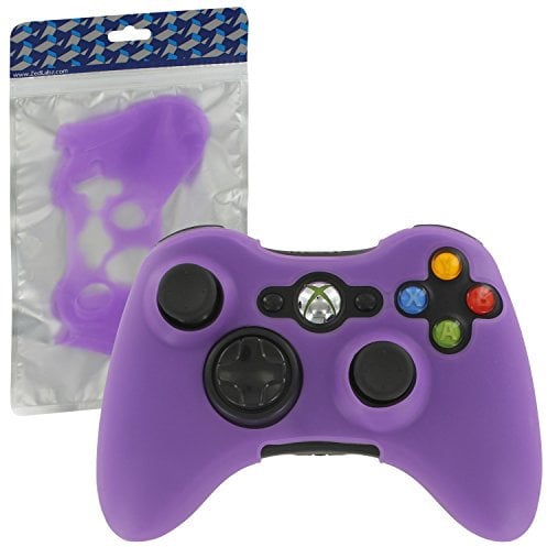 Protective cover for Microsoft Xbox 360 controller soft silicone rubber grip skin – Purple | ZedLabz