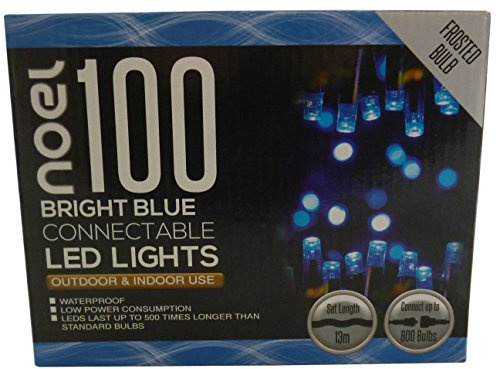 100 Blue LED Connectable Lights - Indoor / Outdoor Lights - 10m Length