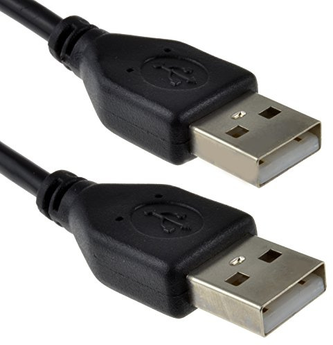 kenable USB 2.0 A to A Cable Male to Male High Speed 24AWG Shielded Data Lead Black 0.25m