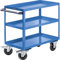 eurokraft | pro | Montagehilfswagen | 3 Etagen | Tragfähigkeit 350 kg | Gesamthöhe 915 mm | lichtblau