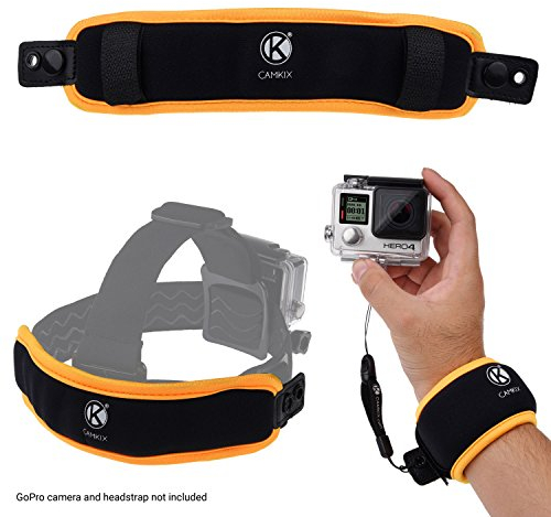 CAMKIX 2in1 Floating Wrist Strap & Headstrap Floater compatible with GoPro Hero 8, 7, 6, 5, Black, Session, Hero 4, Session, Black, Silver, Session, Hero+ LCD, 3+, 3, DJI Osmo Action