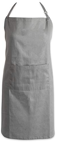 DII Everyday Basic Kitchen Collection, Plus Size Apron, Gray