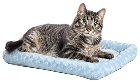 MidWest Homes for Pets Modell 40218-PB Haustierkissen, Hundebett, 46 cm langes Hunde- oder Katzenbett mit bequemer Polsterung, ideal für „Mini“-Hunderassen, blau