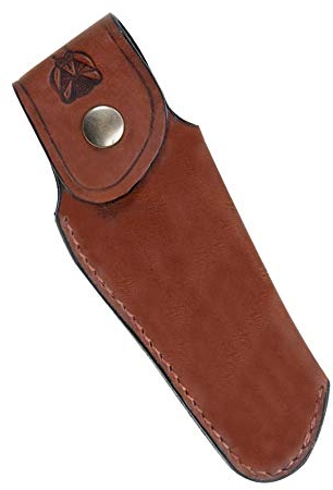 Laguiole Actiforge - Etui cuir pleine fleur pour couteau Laguiole - Fabrication Française Artisanale - Marron - Sans Fusil