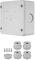 REV 6-fach Abzweigkasten-Verteilerdose, IP54, Grau, 100 x 100 x 50 mm, 6-fach/KL