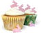 100 Mini-Hasen aus Esspapier, ideal für Oster-Cupcakes und Tischdekorationen