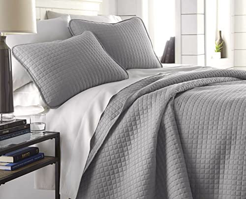 Southshore Fine Living, Inc. Hochwertiges, weiches, knitterfreies und lichtbeständiges Bettwäsche-Set, grau, King-Size/California-King-Size-Bett