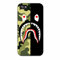 Bape Shark Green Camo And Black iPhone 5/5s Case (Black Rubber)