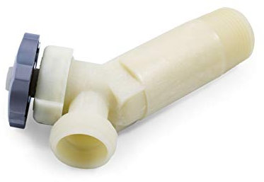 Camco 11523 Robinet de vidange en plastique pour chauffe-eau avec tige de 6,3 cm