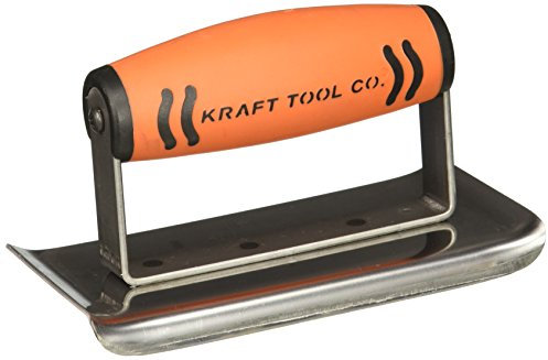 Canteadora, Llana Bordeadora de extremos curvos de acero inoxidable de 6 x 3 1/4R con mango ProForm® para hormigón CF141PF cemento