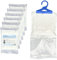 Schallen Hanging Interior Wardrobe Dehumidifier Water Moisture Absorbing Bags Stops Damp & Condensation for Wardrobe, Home, Kitchen, Garage, Bedroom, Caravan, Office, Basement | 220g Bag | PACK OF 6