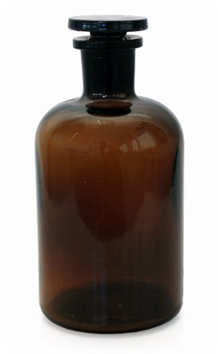 1 x Apothekerflasche 500 ml - Farbe: Braun - inkl. Glasstopfen *** Enghalsflasche Apothekerglas Stopfenflasche Laborflasche Laborglas Rundschulterflasche Enghalsflaschen Apothekergläser Stopfenflaschen Laborflaschen Laborgläser Rundschulterflaschen ***
