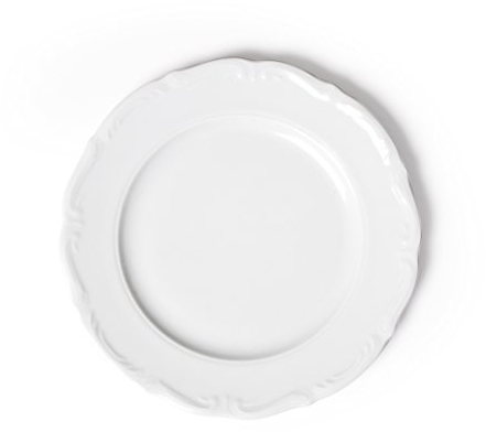 Excelsa Mademoiselle Dessertteller, Porzellan, Weiß, 21 x 21 x 1.5 cm