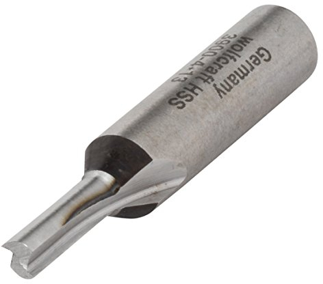 wolfcraft Nutfräser HSS Ø 4 mm I 3900000 I für Oberfräsen I HSS-Fräser zum Fräsen in Hart- und Weichholz und Kunststoff I Made in Germany