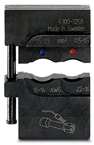 PHOENIX CONTACT CRIMPFOX-M HS/DIE Ersatzgesenk, 0.5 - 1.5 mm²/1.5 - 2.5mm² Schrumpfverbinder, Rot/Blau