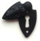Black Antique Malleable Cast Iron Keyhole Cover Escutcheon - Covered Shield