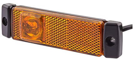 HELLA 2PS 008 645-507 Seitenmarkierungsleuchte - Begrenzungsleuchte - Anhänger - Wohnwagen - LED - 12V - Schraubanschluss/Anbau - ADR/GGVS - Kabel: 500mm - Stecker: offene Kabelenden