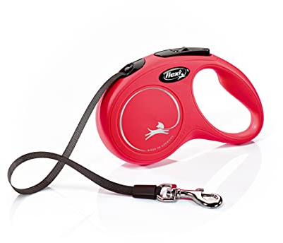 flexi® Classic S Gurt 5 m rot, Roll-Leine für Hunde bis 15 kg