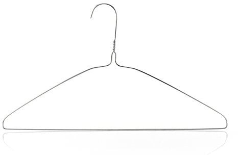 HANGERWORLD 10 Pack Strong Metal Wire Hangers - 13 Gauge, 41cm wide for Adult Clothes, Smooth No Shoulder Bumps