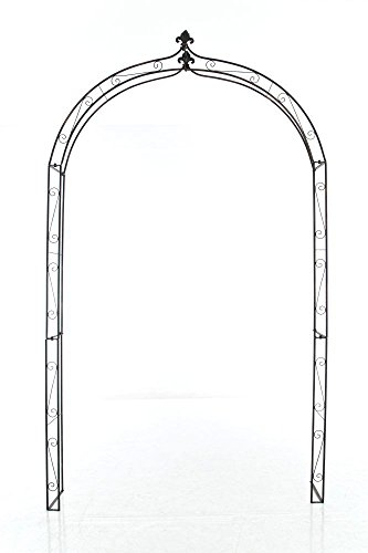CLP Rosenbogen aus Metall stabil Anna, stabile Rankhilfe für Kletterpflanzen, wetterfester Gartenbogen in Landhausstil, Farbe:Bronze