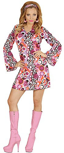 W WIDMANN MILANO Party Fashion - Kostüm Groovy Girl, Kleid und Stirnband, 70er Jahre, Disco Fever, Mottoparty, Karneval