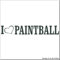 cartattoo4you® AL-00872 | I Love (als Herz) Paintball | Autoaufkleber Aufkleber Farbe anthrazit, in 24 Farben erhältlich, glänzend 20 x 3 cm Waschstrassenfest, Motiv Copyright by dh-Folien