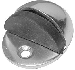 Merriway BH03933 Oval Door Stop, 50mm 2 inch Dia.- Bright Aluminium, Grey
