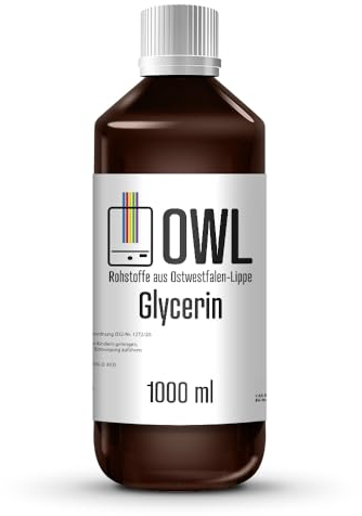OWL VG Glycerin Glycerol 99% Glyzerin pharmaqualität hochrein für DIY Rohstoff pflanzlich 1L 1000ml