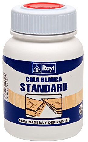 Rayt 429-06 Cola blanca standard múltiples usos: Madera, papel, cartón, cerámica y todo tipo de materiales porosos, 250gr