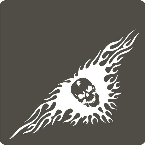 Kleb-Drauf 1 Totenkopf-Tribal-Aufkleber, Mehrfarbig, One Size