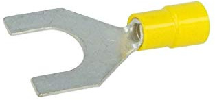 5X BM 00344 Gabelkabelschuh M10 Ø: 10,5mm 4-6mm2 Klemmverbindung isoliert BM GRO