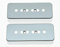 kaish 2 chrom 50 mm Pole Kunststoff P90 Gitarre Pickup-Kappen 90 Soap Bar Tonabnehmer Cover für Les Paul