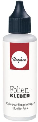 Rayher 3338400 Folienkleber, transparent, Flasche 51g