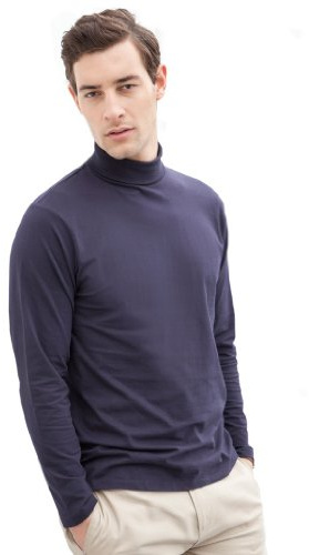 Henbury Men's Roll Neck Long Sleeved Top Pullover Sweater