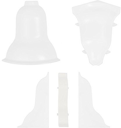 1 pc angle extérieur pour plinthe - couleur: Blanc - PVC - Facile et testé system d'installation