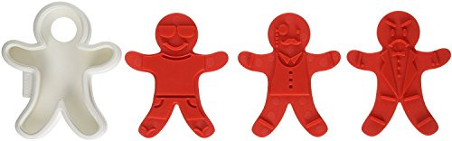 Audio-Technica Lebkuchenjunge Ausstechform Boy mit 6 Motiven, Kunststoff, Schwarz (Black), 5 Centimeters