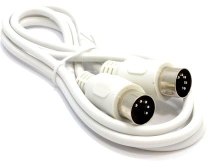 kenable SoundLab MIDI 4 Core Screened 5 Pin Din to 5 Pin Din Lead 1.2m White [1.2 metres]