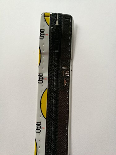Opti S40-15-00000 Reißverschluss, 100Prozent Polyester, 00000 Schwarz, 15cm