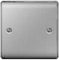 BG Nexus NBS Range Brushed Steel Switches & Sockets - Full Range of Matching Items (1 Gang Blank Plate)