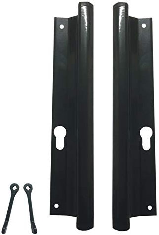 Universal Inline Patio Door Handles 242mm Screw Fix Black