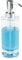 iDesign Soap Dispenser for Liquid Soap, Small Hand Soap Container Made of Durable Plastic, Practical Liquid Soap Pump for Bathroom, Toilet or Kitchen, Clear/Silver
