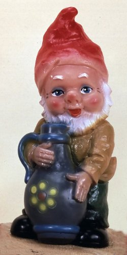 Frankenland Design Gartenzwerg mit Weinkrug, ca. 36 cm hoch, PVC