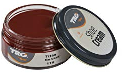 TRG The One Shoe Cream, Crème pour cuir et cuir synthétique, Rouge (110 Russet), 50 ml
