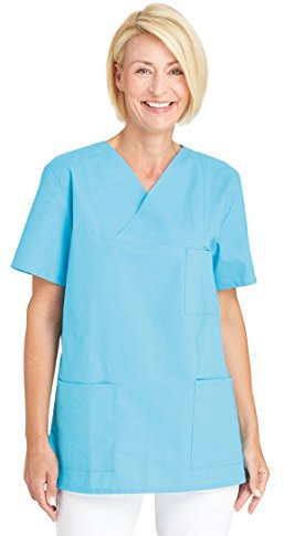 Leiber OP Kasack - Türkis - Größe: V (Damen 54/56, Herren 60/62) - Unisex - Praktisch/Professionell