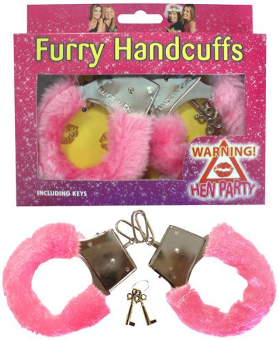 Hen and Stag Accessories Junggesellinnenabschied Pink Pelzigen Handschellen Spaß Zubehör