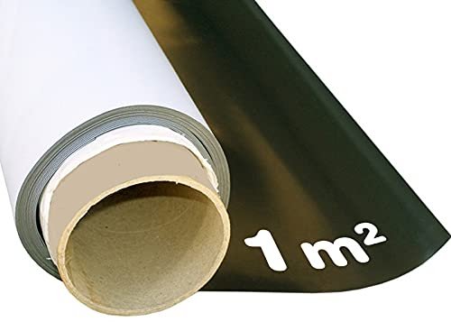 Feuille magnétique Caoutchouc aimanté BLANC MAT - 0,8mm x 1m x 1m - vendu au mètre - Aimant flexible - imprimable avec impression numérique, se positionne facilement sur votre mur ferromagnétique