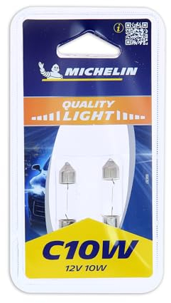 MICHELIN 2 Ampoules Navettes C10W ampoules pour éclairage intérieur