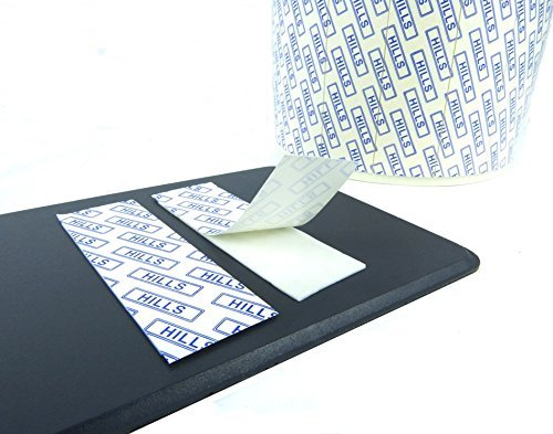 Hills Number Plate Adhesive Pad with Double Sided Sticky Stripes in Pack of 24