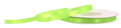 Satinband 6mm x 25m Rolle - FARBAUSWAHL in 3/6/12/18/25/38/50/75/100mm - farbecht & waschbar - Schleifenband für Ostern - Geschenkband zum Verpacken Dekorieren Basteln - Hellgrün 520